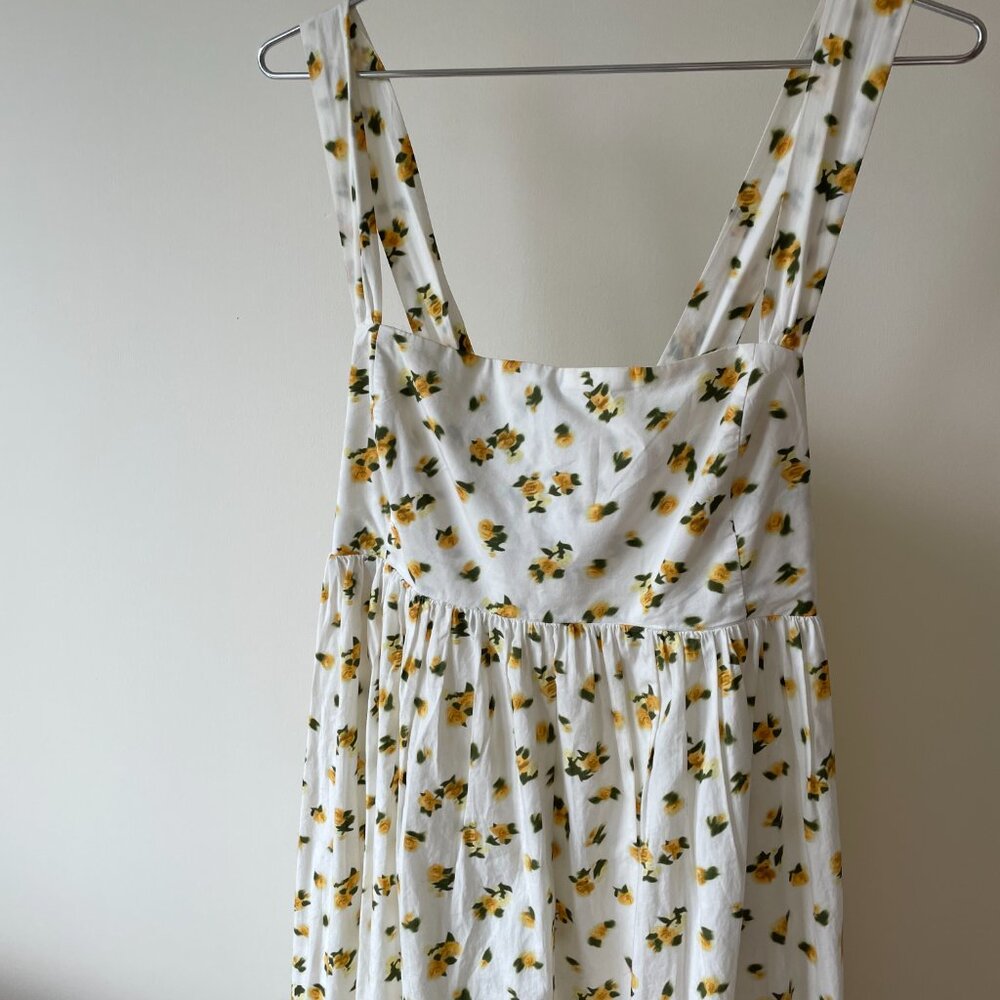J.Crew Squareneck midi dress in budding rose print